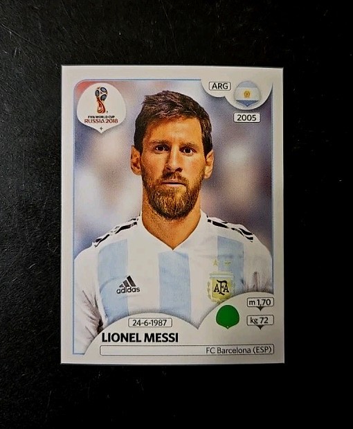 2018 Panini FIFA World Cup Russia LIONEL MESSI #288 GREY BACK STICKER  ARGENTINA