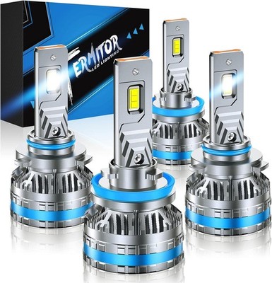Fahren H11/H8/H9 & 9005/HB3 LED Light Bulbs 240W 64000LM 6500K Cool White 4-Pack