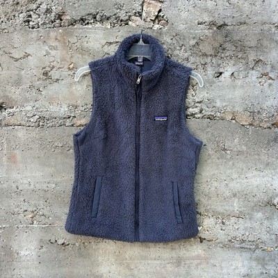 Patagonia Los Gatos Fleece Vest Women M Dk Gray Cozy Warm Outdoor Full Zip
