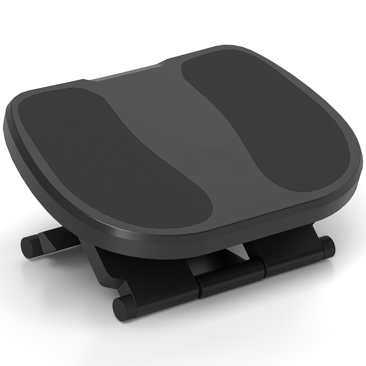 HOMCOM Adjustable Under-Desk Footrest - Grey - Ergonomic Office Support - Image 2