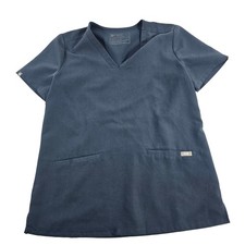 FIGS Technical Collection Casma Navy Blue V Neck Scrub Top Size Small