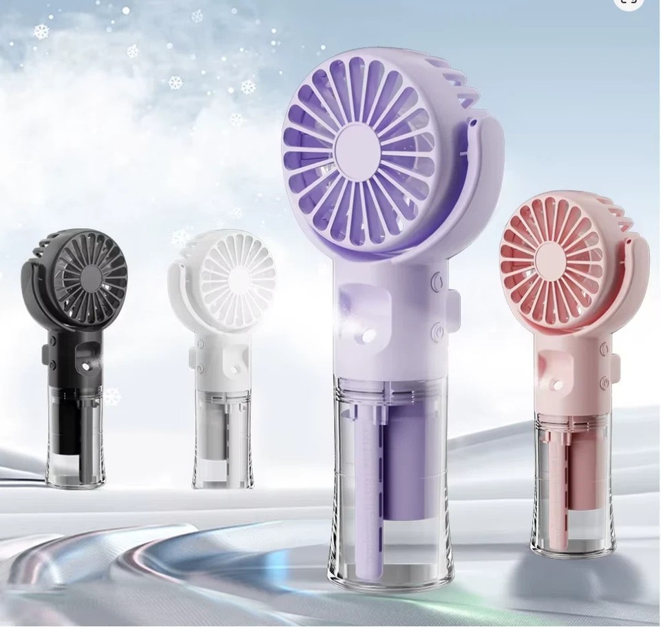 Handheld Mist Fan With Water Humidifier Cooler Rechargeable Mini Hand Spray Fans