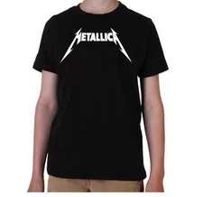 Metallica LogoPunk Rock Band Youth's  Black T-Shirt