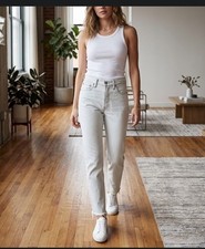 Levi  s Big-E Premium Wedgie Straight Light Wash High Rise Button Fly Jeans Sz 25