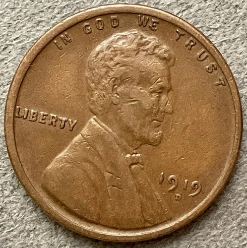 1919-D  Lincoln Wheat Cent - [VF] Very Fine - Higher Grade ~ B571