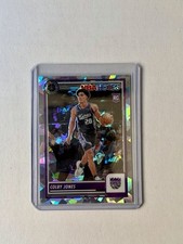 Colby Jones Rookie Card Cracked Ice Prizm 2023-24 NBA Hoops Premium Stock #49