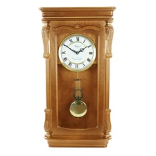 Bedford Clock Collection Bed-9001O Golden Oak Chiming Pendulum Wall
