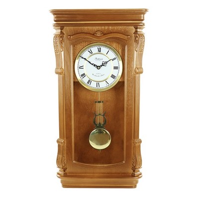 Bedford Clock Collection Bed-9001O Golden Oak Chiming Pendulum Wall