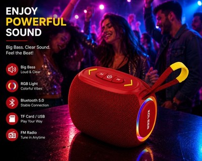 Outdoor Wireless Mini Bluetooth Lautsprecher LED Licht 8 Stunden Spielzeit Bass laut Stereo