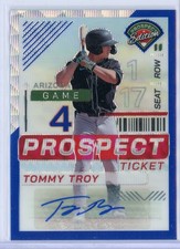 2024 Panini Prospect Edition #81 Tommy Troy Blue Prizm Prospect Ticket Auto /75