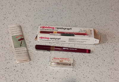 Vintage Rotring Rapidograph Pen Capillary Cartridge Untested