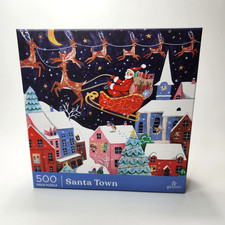 Galison 500 Pc Puzzle "Santa Town" Complete 