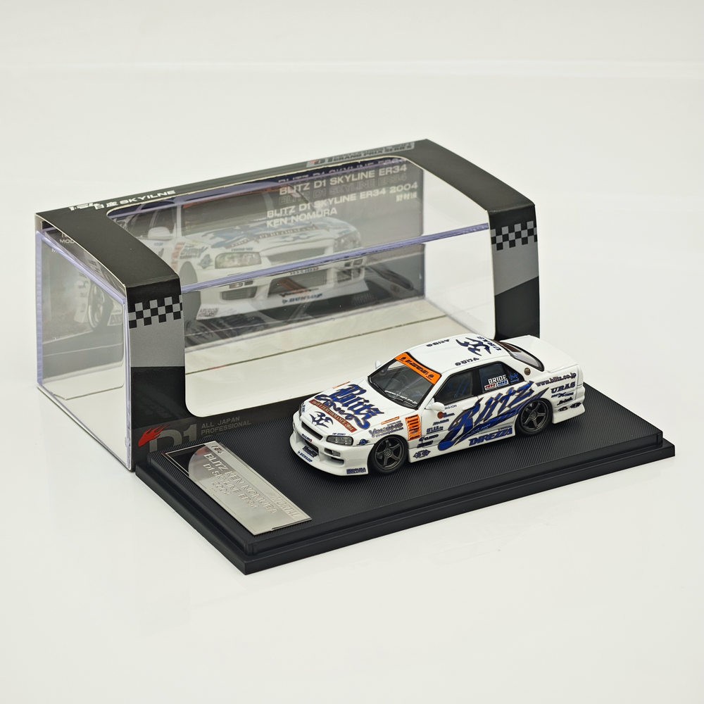 1:64 MORTAL NISSAN SKYLINE ER34 URAS D1GP BLITZ DUNLOF Diecast