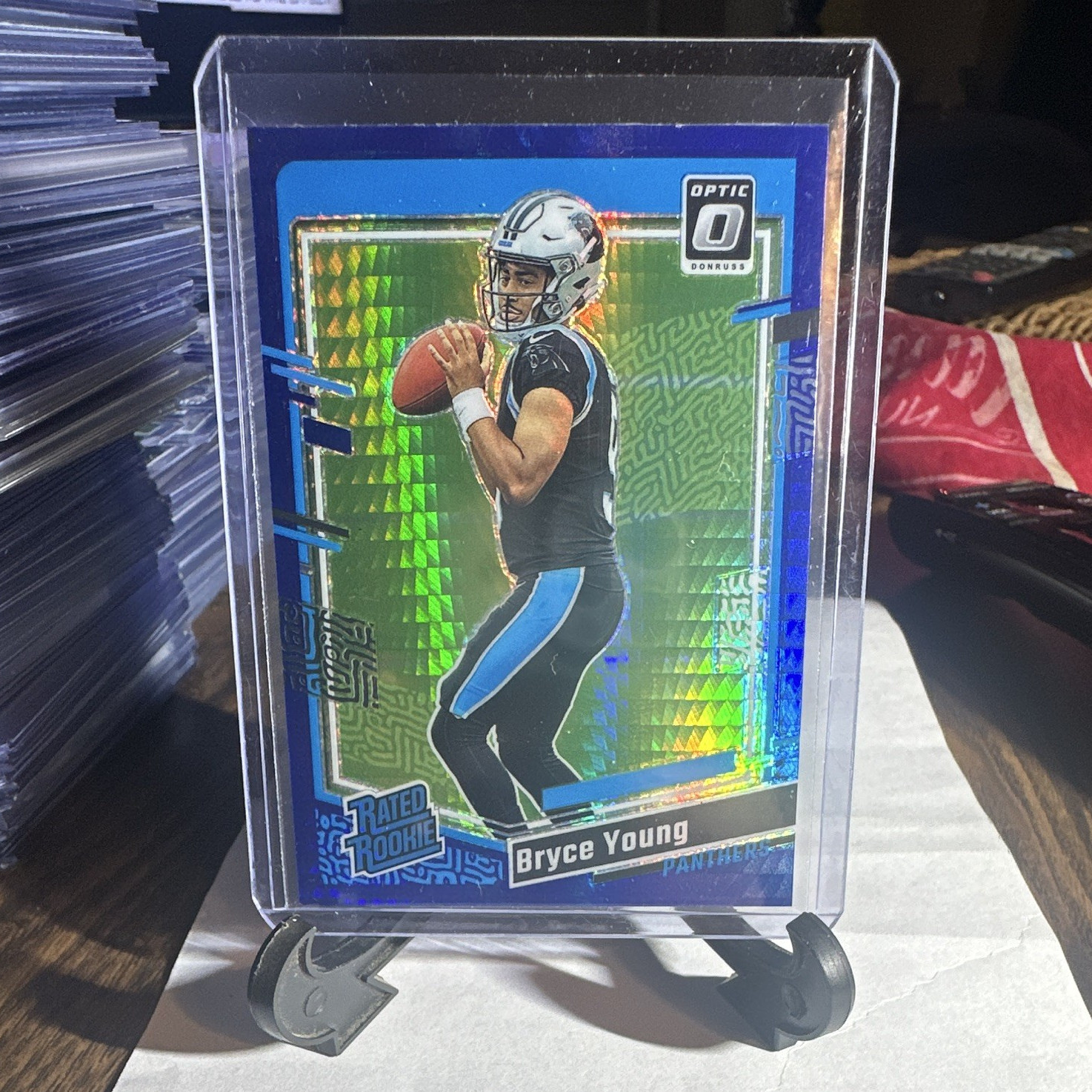 Bryce Young Panini Donruss Optic #213 Blue Hyper
