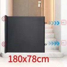 180cm x 78cm Retractable Baby Toddler Gate Safety Folding Pet Dog Gates Stairs