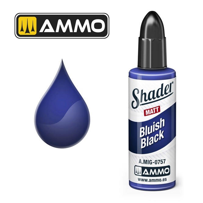 Ammo Mig A.MIG-0757 - Matt Shader Bluish Black - New