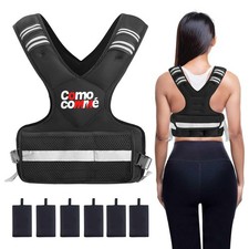 Adjustable Weighted Vest for Men Women, 4-10lb/12-18lb/20-32lb Vest with 6 Ir...