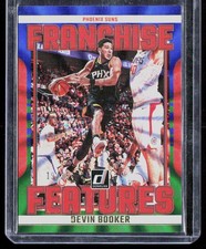 2023 Donruss #30 Devin Booker Franchise Features Blue and Green Laser Holo #/35