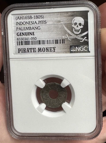 1658-1805 Indonesia Pitis PIRATE MONEY Palembang NGC Genuine