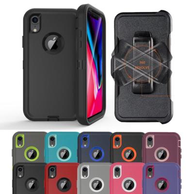 Heavy Duty Armor Holster Case For IPhone XS XR X Max 7 8 Plus Clip Fits Otterbox