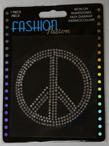 BÜGELBILD STRASS NIETEN TRANSFERBOGEN DESIGNS PEACE ZEICHEN BLUME FUSSBALL Auswahl - Bild 4 von 10