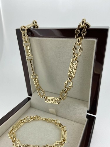 Bars Bracelet \u0026 Chain Necklace Set 