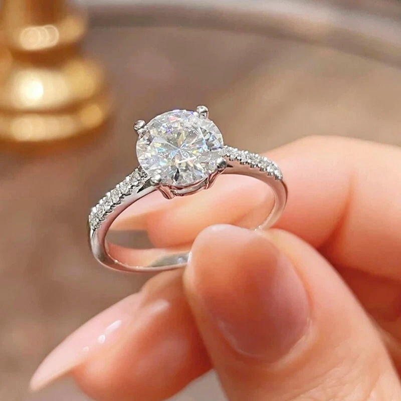 Women Pretty 925 Silver Ring Cubic Zircon Engagement Gift Party Jewelry Sz 6 10
