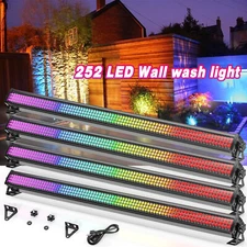 4PCS 252 LED RGB Wall Wash Light Bar DMX Stage DJ Bar Light Strobe Beam Lighting