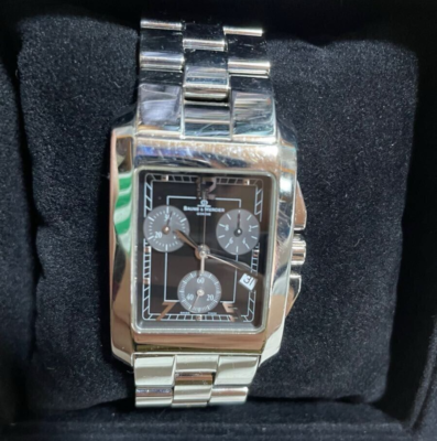 Baume & Mercier 65341 Hampton Black Quartz Watch Chronograph