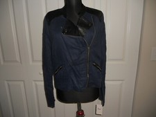 NWT FREE PEOPLE LINEN VEGAN MOTO JACKET LONG SLEEVES IN SIZES 6 12