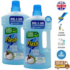 Flash All Purpose Liquid Cleaner Multi Surface Dirt Remover Bicarb Of Soda 1L x2 4.65 per litre