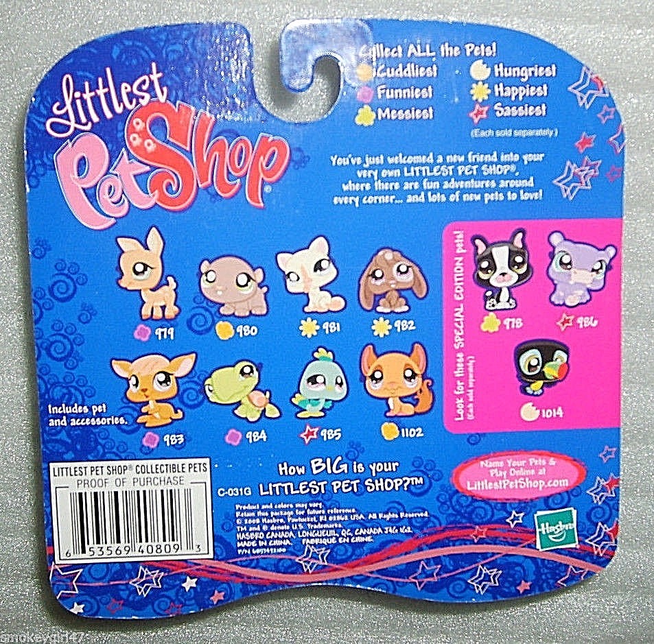 2008 Littlest Pet Shop # 985 Sassiest Peacock Retired Collectible