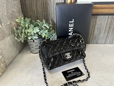 Chanel Mini Bag Patent Leather Black Flap