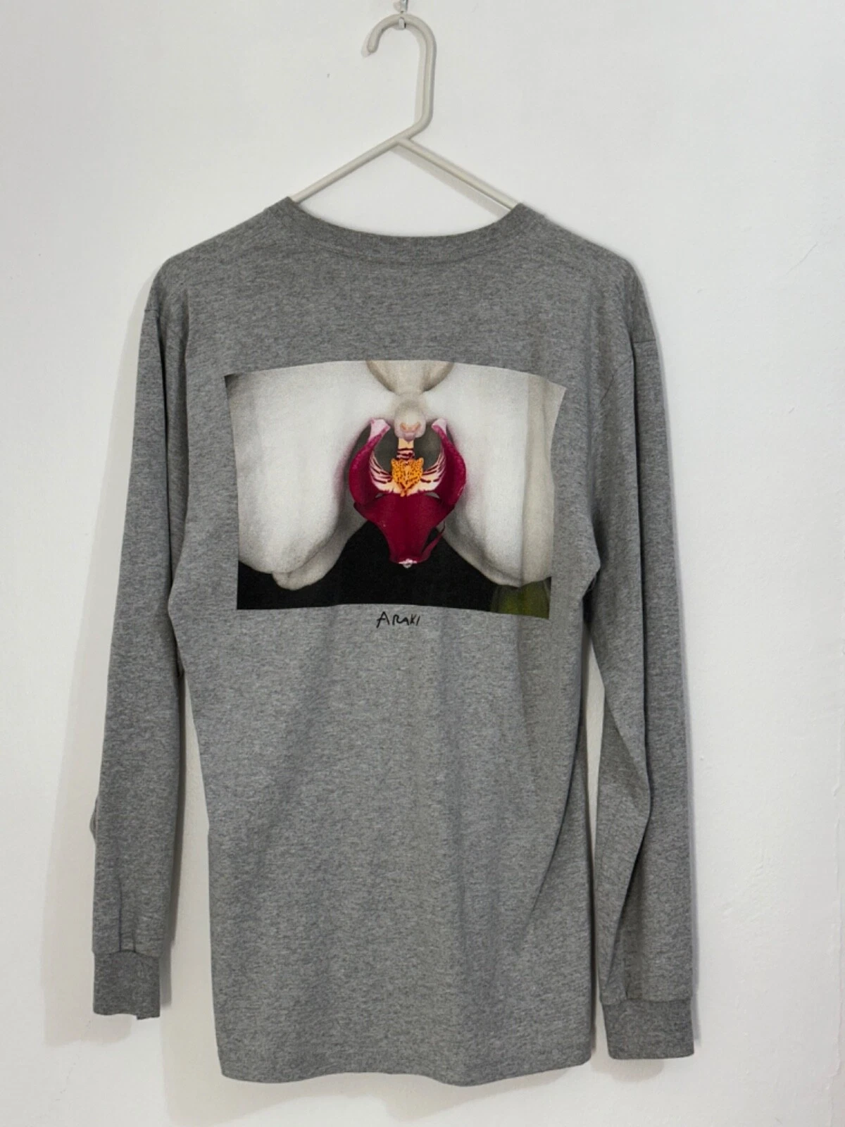 T shirt Supreme Araki Orchid L/S FW16 gris manches longues taille M moyen rare