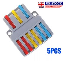 5x Reusable SPL-3 In 6 Out Electrical Connectors Wire Block Clamp Terminal Cable
