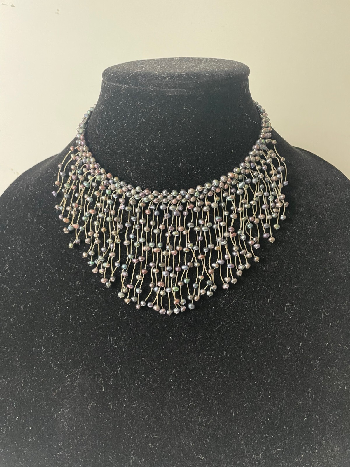 Beaded Statement Multicolor Necklace With Jewelry… - image 5