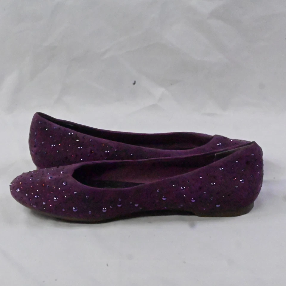 Zapatos Sperry Top Sider Mujer 7.5M Púrpura Gamuza Sin Cordones Ballet Planos Brillantes Foto 2 de 4