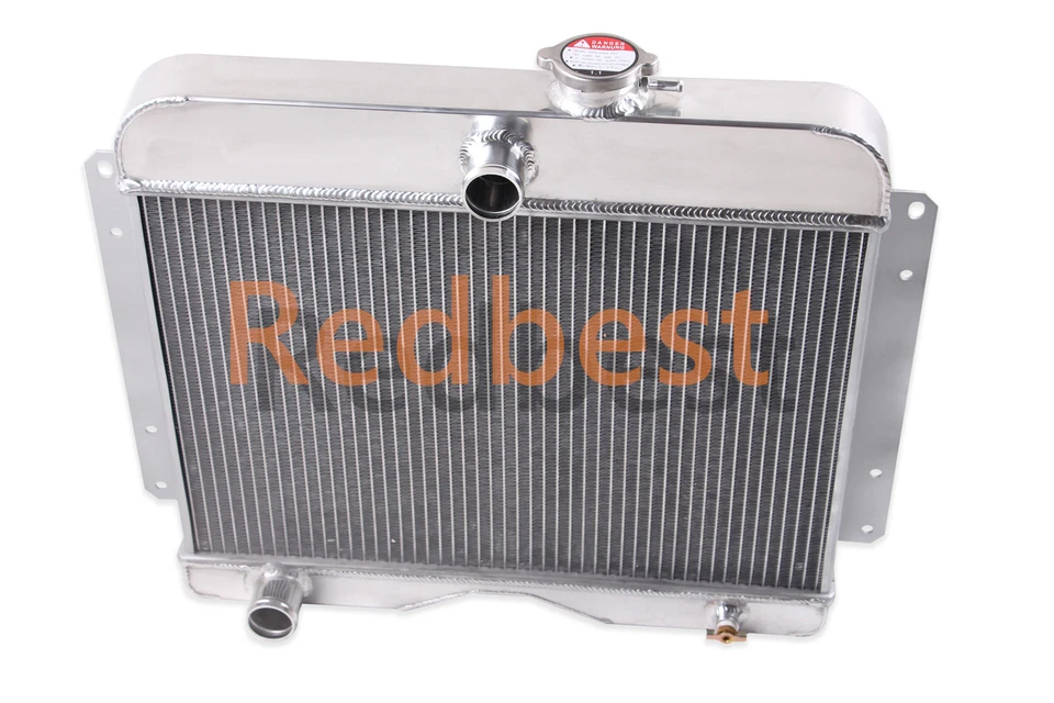 Radiador de aluminio de 3 filas para camioneta Jeep Willys 50-58 CJ3 CJ5 CJ6 59-62 1946-1964 Foto 4 de 4