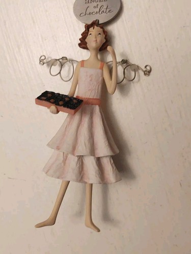 Hallmark Keepsake 2008 Angel Of Chocolate Down-to-Earth Angels Handcrafted Metal - Picture 9 of 10