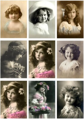 BÜGELBILD-Vintage-Shabby-Nostalgie-Kind-Child-Foto-3276