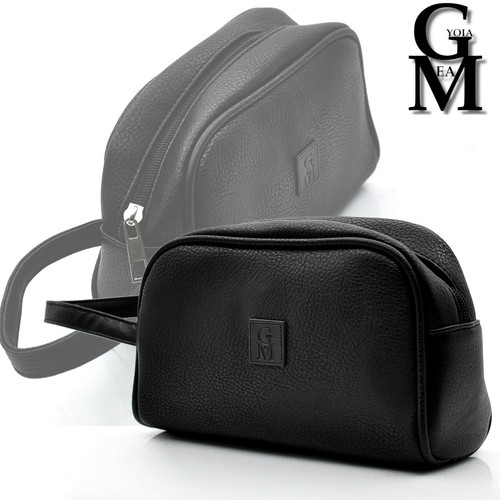 Borsello Mano Pochette Uomo Marsupio Borsa Beauty Case Da Polso Nero Pelle  | eBay