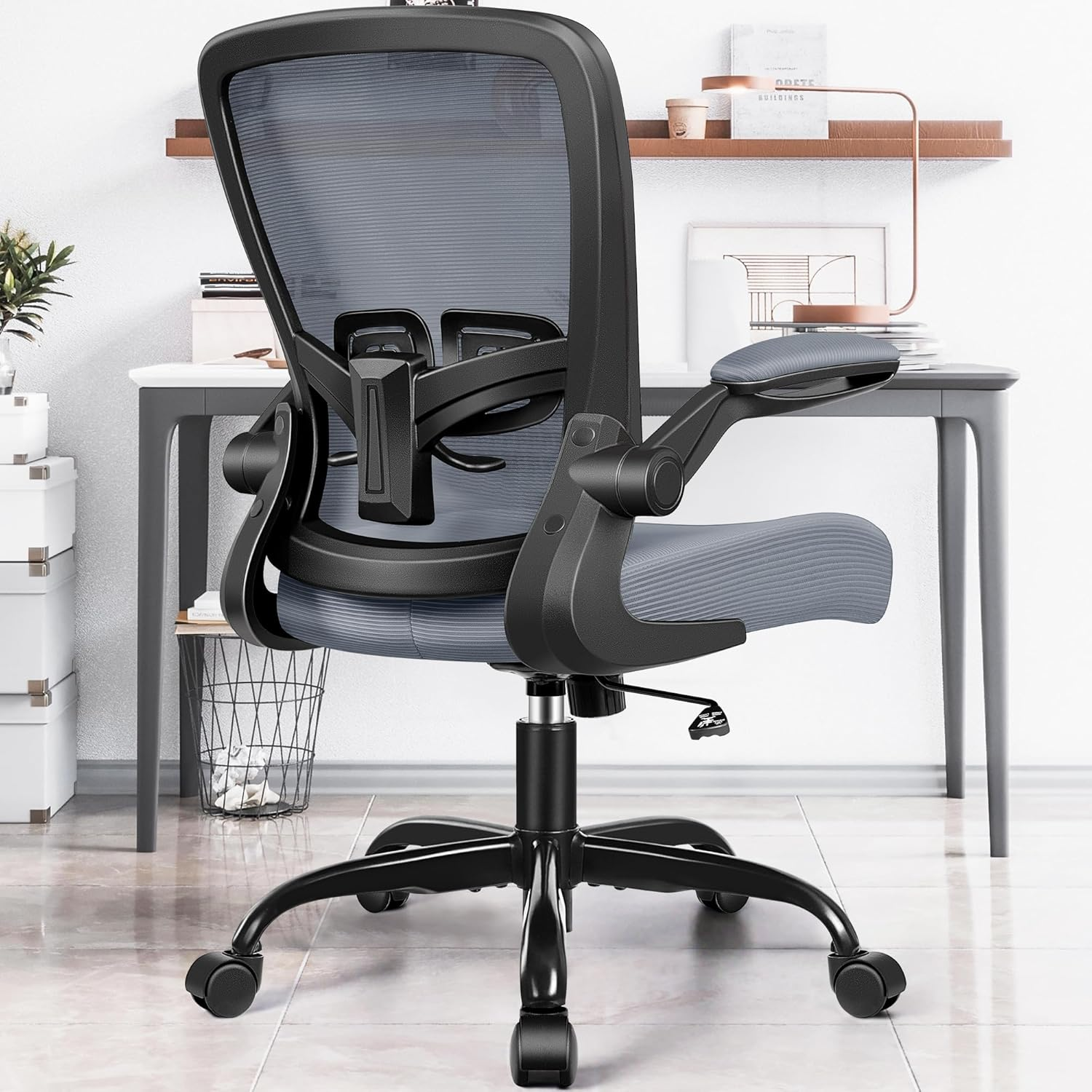Ergonomic Office Chair with Adjustable Height Lumbar Support and Swivel Base