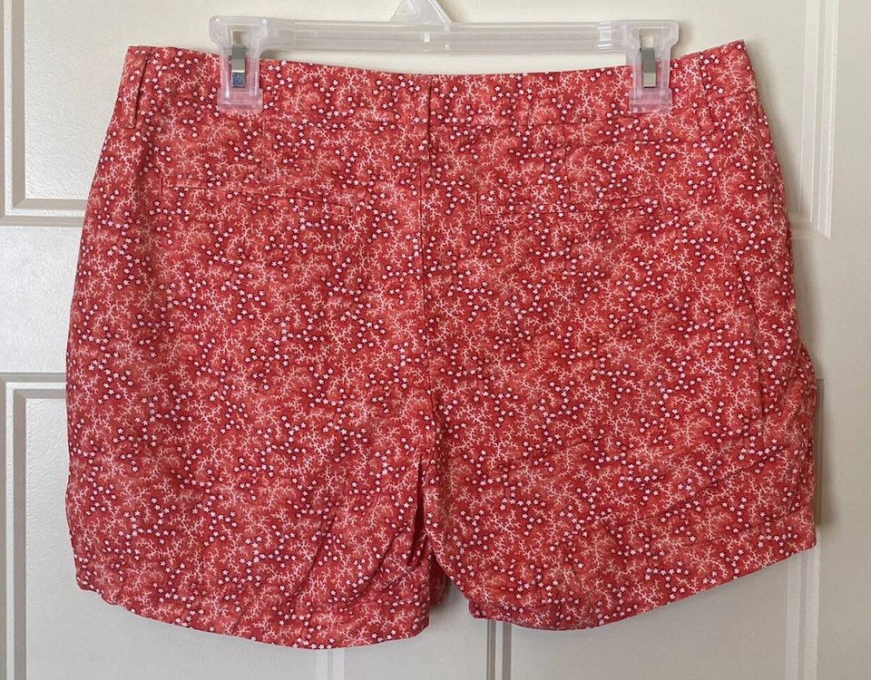 Bermudas para mujer 100 % algodón azul marino naranja estrellas frente plano talla 4 - ¡Lindas! Foto 2 de 4