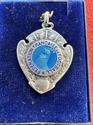 Médaille football argent massif FFF INF - Photo 1/3