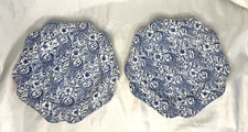 THE SPODE BLUE ROOM COLLECTION--Wild Rose lot of 2 luncheon plates.  England
