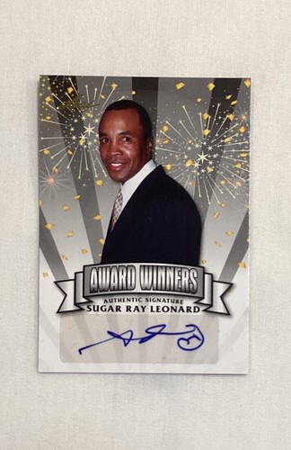 SUGAR RAY LEONARD 2014 LEAF AWARD WINNERS AUTOGRAPH SIGNED CARD AUTO - Picture 1 of 2