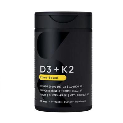 Vitamin D3 K2 - 5000iu of Vegan D3 & 100mcg of Vitamin - 60 Softgels,