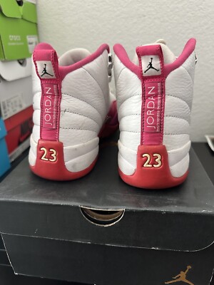 Nike Air Jordan 12 Retro GG White Vivid Pink Metallic Silver