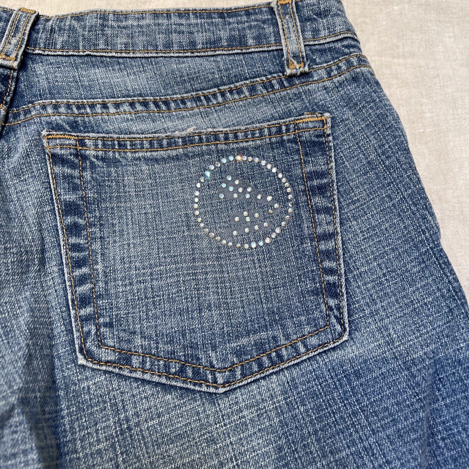 Vintage 1990’s Streets Ahead denim jeans w rhines… - image 9