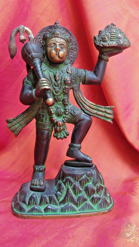 Hanuman Shiva Statue Vintage Statue Bronze Handmade India Ram Deity Asia H